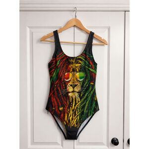 Women's Rasta Lion One-Piece Swimsuit Jamaican Reggae Graphic Bathing Suit